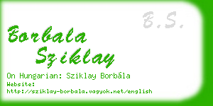 borbala sziklay business card