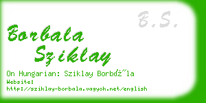 borbala sziklay business card